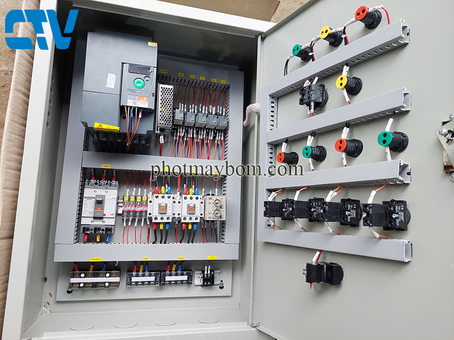 Tủ điện máy bơm, Tủ điện điều khiển và bảo vệ cụm 1 máy bơm tăng áp