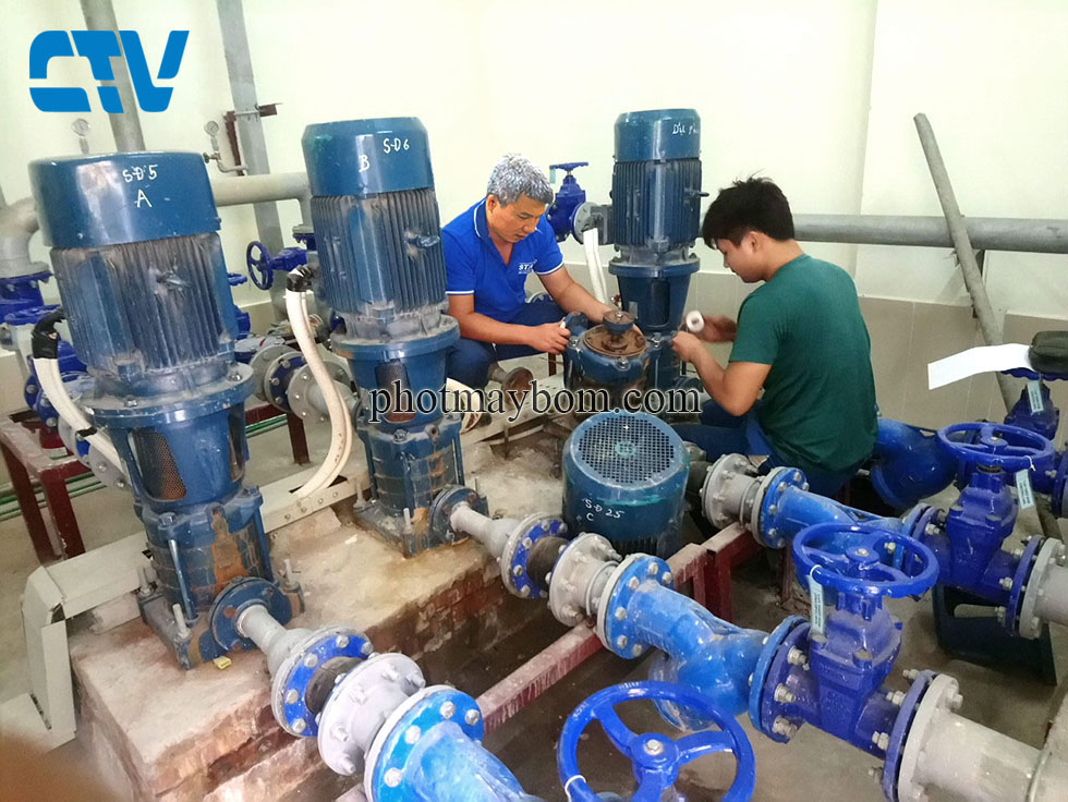 Chuyên sửa chữa và bảo trì máy bơm trục đứng các hãng tại Cường Thịnh Vương